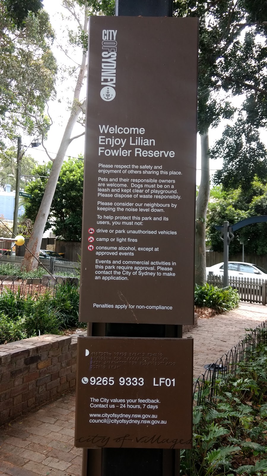 Lillian Fowler Reserve | 27 Angel St, Newtown NSW 2042, Australia | Phone: (02) 9265 9333