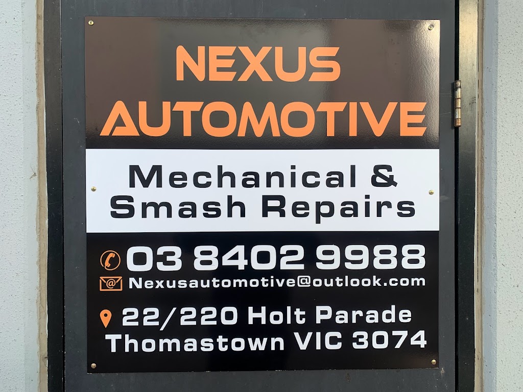Nexus Automotive | car repair | Unit 22/220 Holt Parade, Thomastown VIC 3074, Australia | 0384029988 OR +61 3 8402 9988