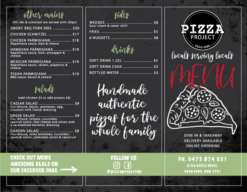Pizza Project Dean Park | meal takeaway | 2/54 Hoyle Dr, Dean Park NSW 2761, Australia | 0473874031 OR +61 473 874 031