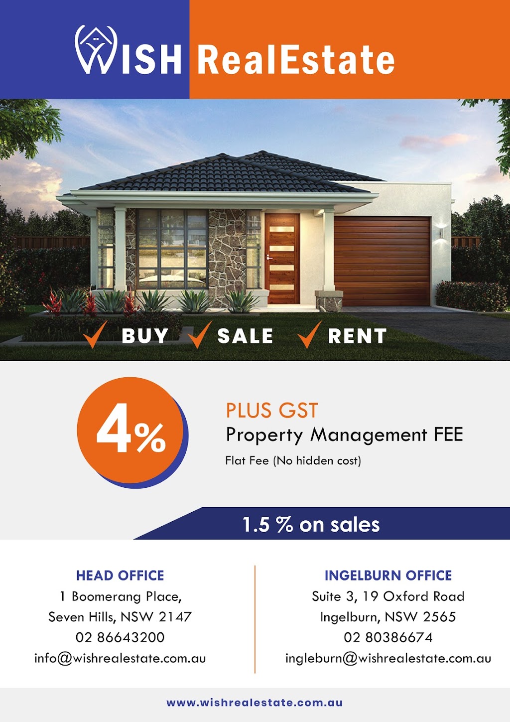 Wish Real Estate | 1 Boomerang Pl, Seven Hills NSW 2147, Australia | Phone: (02) 8664 3200