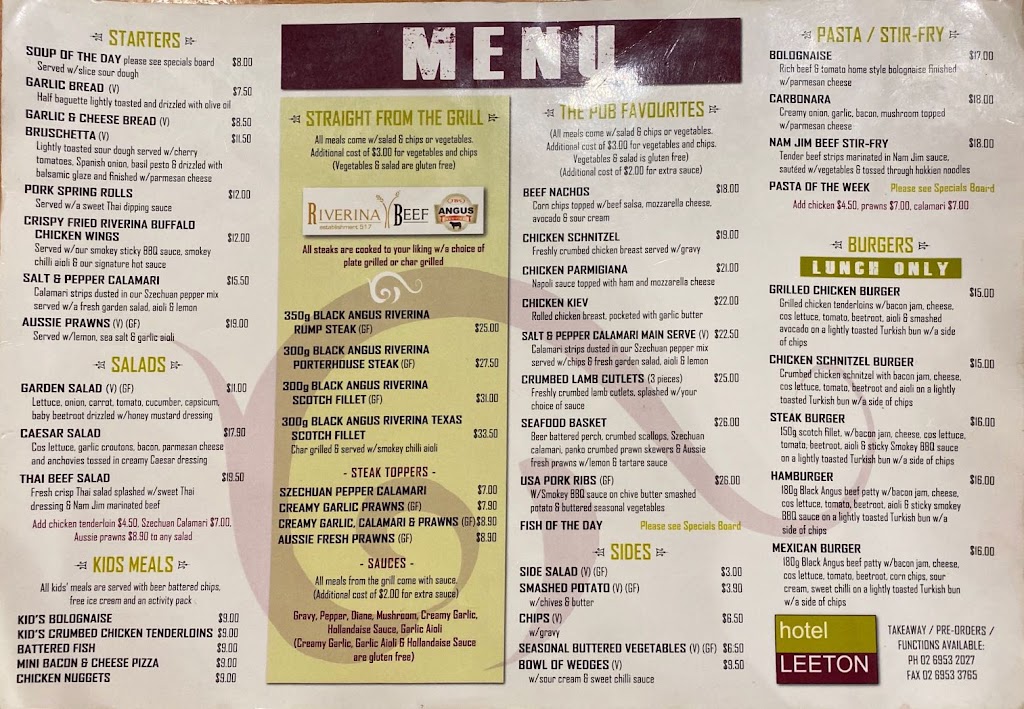 Leeton Hotel | meal delivery | 71 Pine Ave, Leeton NSW 2705, Australia | 0269532027 OR +61 2 6953 2027