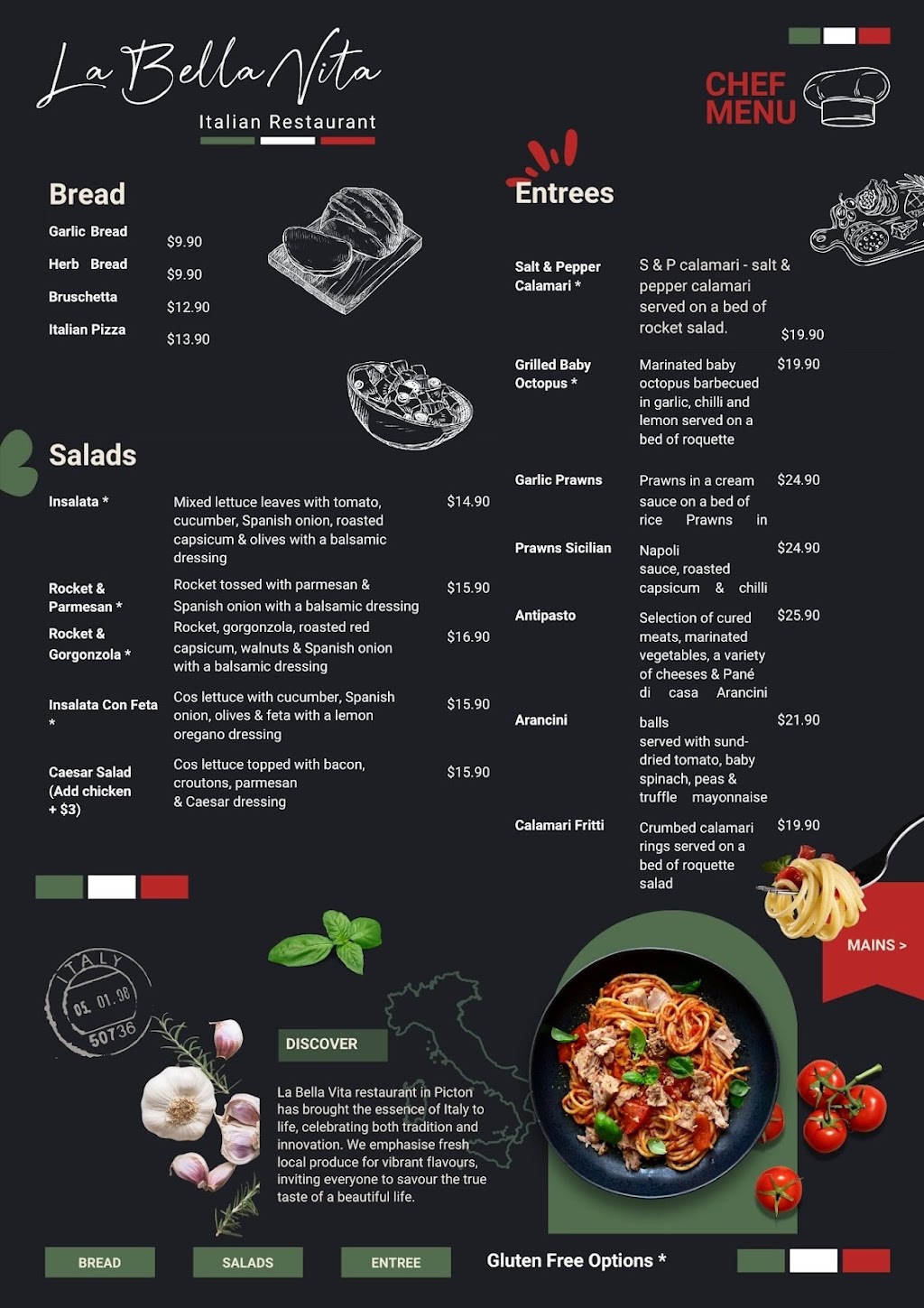 La Bella Vita | 1665 Remembrance Driveway, Picton NSW 2571, Australia | Phone: (02) 4604 1133