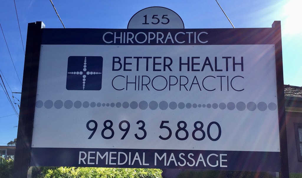 Better Health Chiropractic | 155 Springfield Rd, Blackburn North VIC 3130, Australia | Phone: (03) 9893 5880