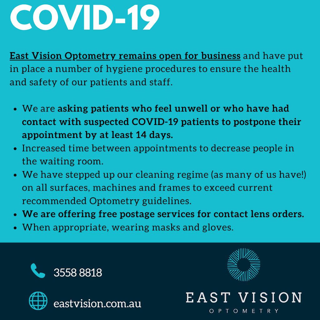 East Vision Optometry | health | 242 Hawthorne Rd, Hawthorne QLD 4171, Australia | 0735588818 OR +61 7 3558 8818