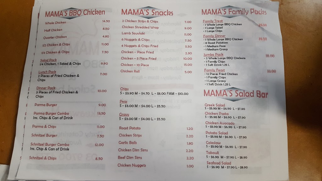 Mamas BBQ Chicken & Salad Bar | restaurant | 51/61 Heatherton Rd, Endeavour Hills VIC 3802, Australia | 0397004773 OR +61 3 9700 4773