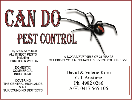 Can Do Pest Control | 68 Esmond St, Emerald QLD 4720, Australia | Phone: 0417 565 106