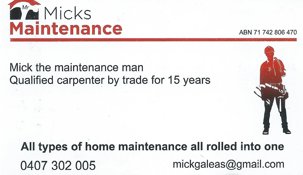 Mr Micks Maintenance | Cameron Cres, Lara VIC 3212, Australia | Phone: 0407 302 005