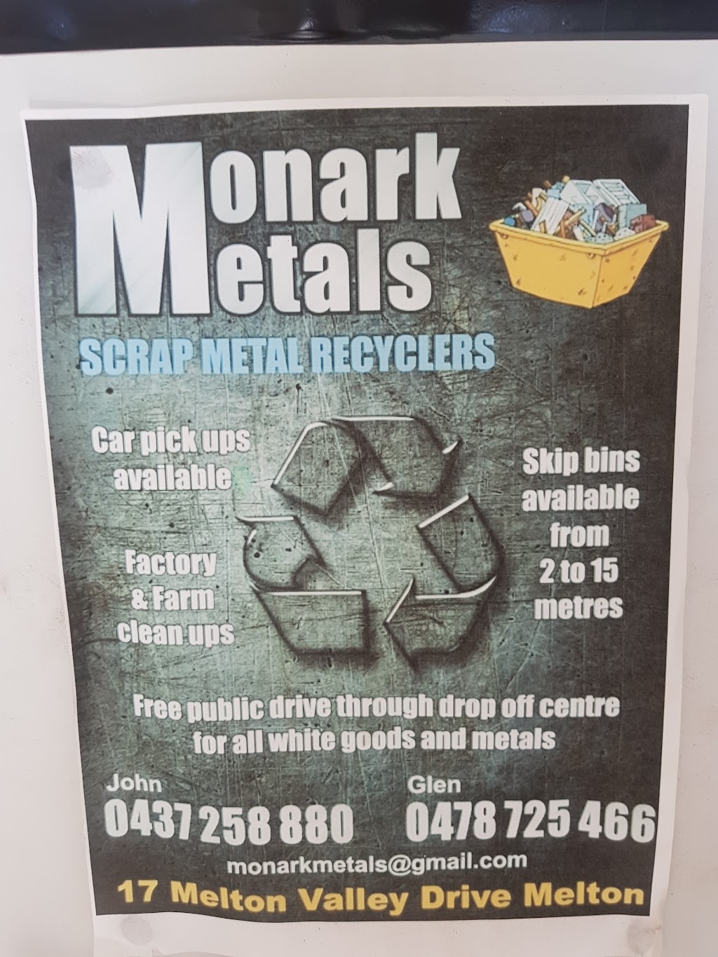 Monark Metals Recycling Australia Pty Ltd | 17 Melton Valley Dr, Melton VIC 3337, Australia | Phone: 0478 725 466
