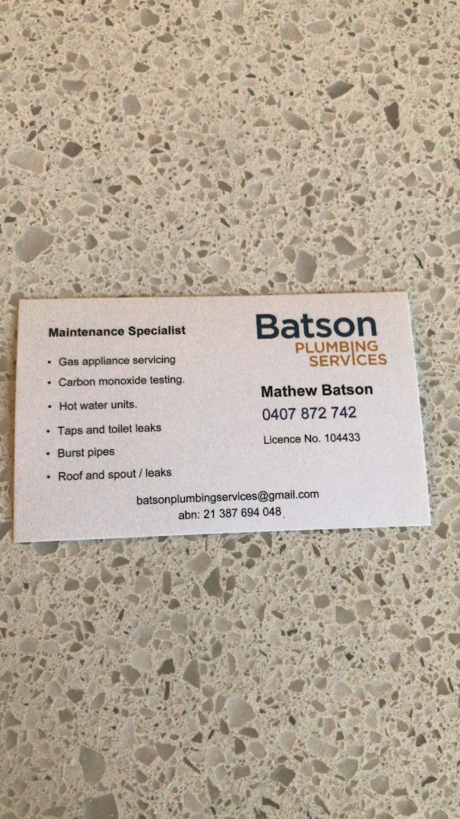 Batson Plumbing Services | 2 Sunset Blvd, Portarlington VIC 3223, Australia | Phone: 0407 872 742