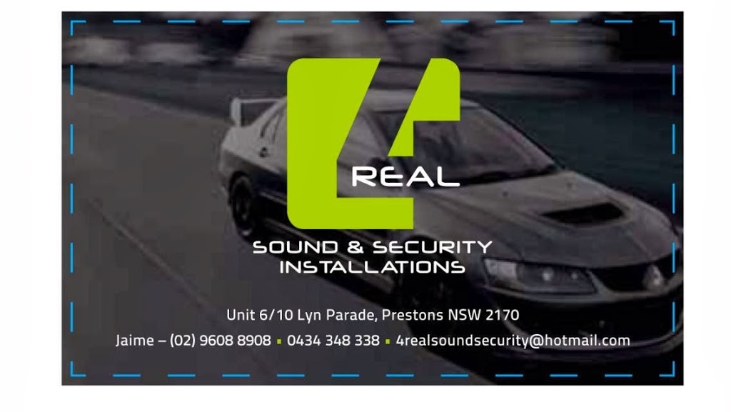 4Real Sound & Security | 6/10 Lyn Parade, Prestons NSW 2170, Australia | Phone: (02) 9608 8908