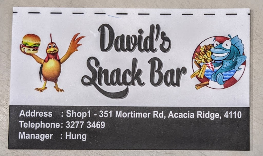 David Snackbar | meal takeaway | 1/351 Mortimer Rd, Acacia Ridge QLD 4110, Australia | 0732773469 OR +61 7 3277 3469