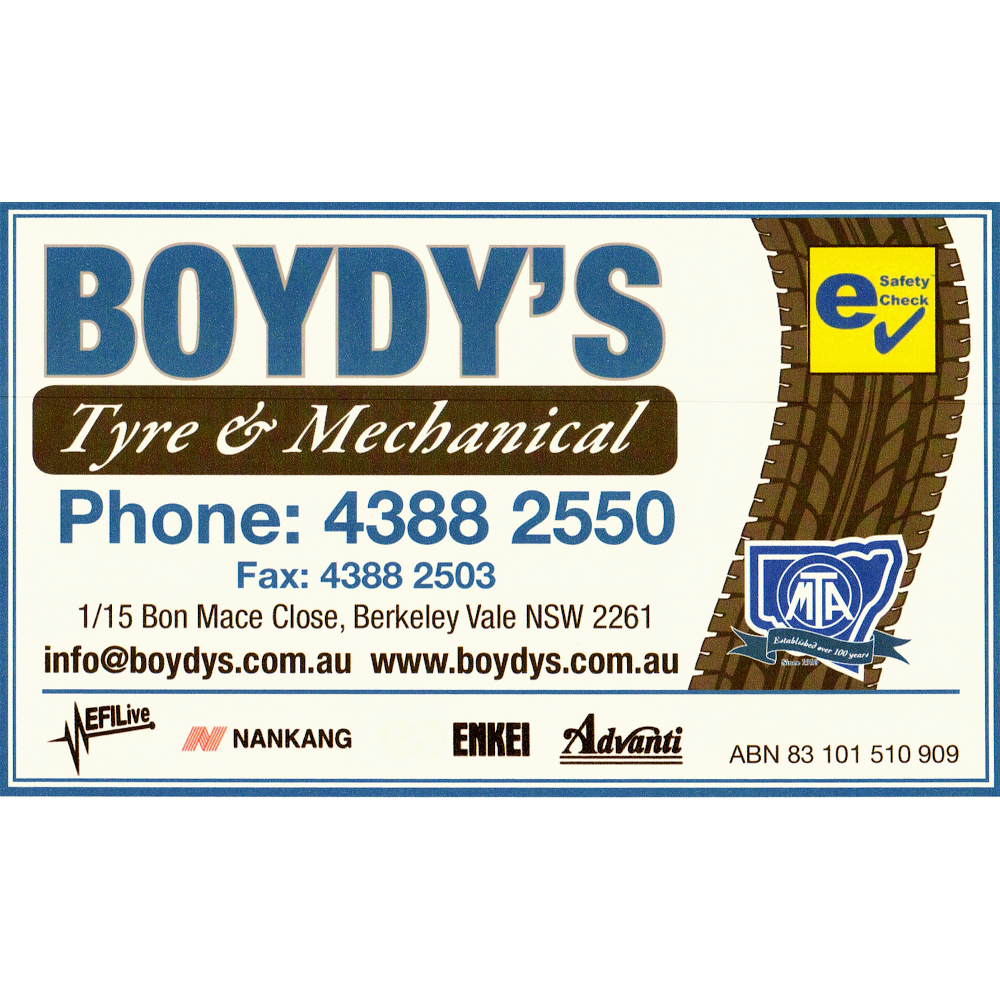 Boydys Mechanical | Unit 1/15 Bon-Mace Cl, Berkeley Vale NSW 2261, Australia | Phone: (02) 4388 2550