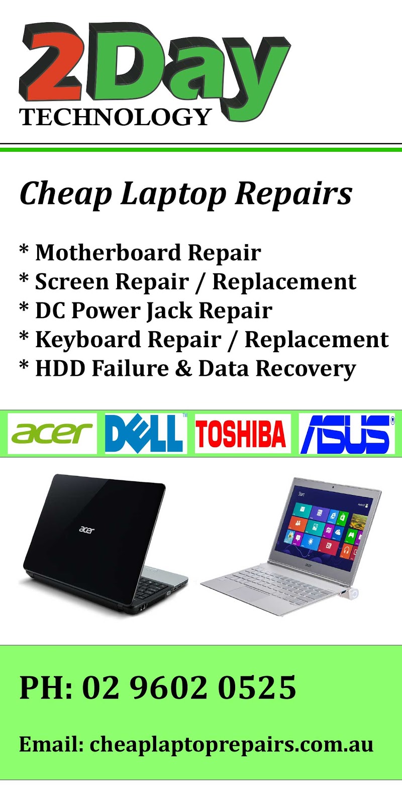 2day technology Liverpool | 4/221 Hoxton Park Rd, Cartwright NSW 2168, Australia | Phone: (02) 9602 0525