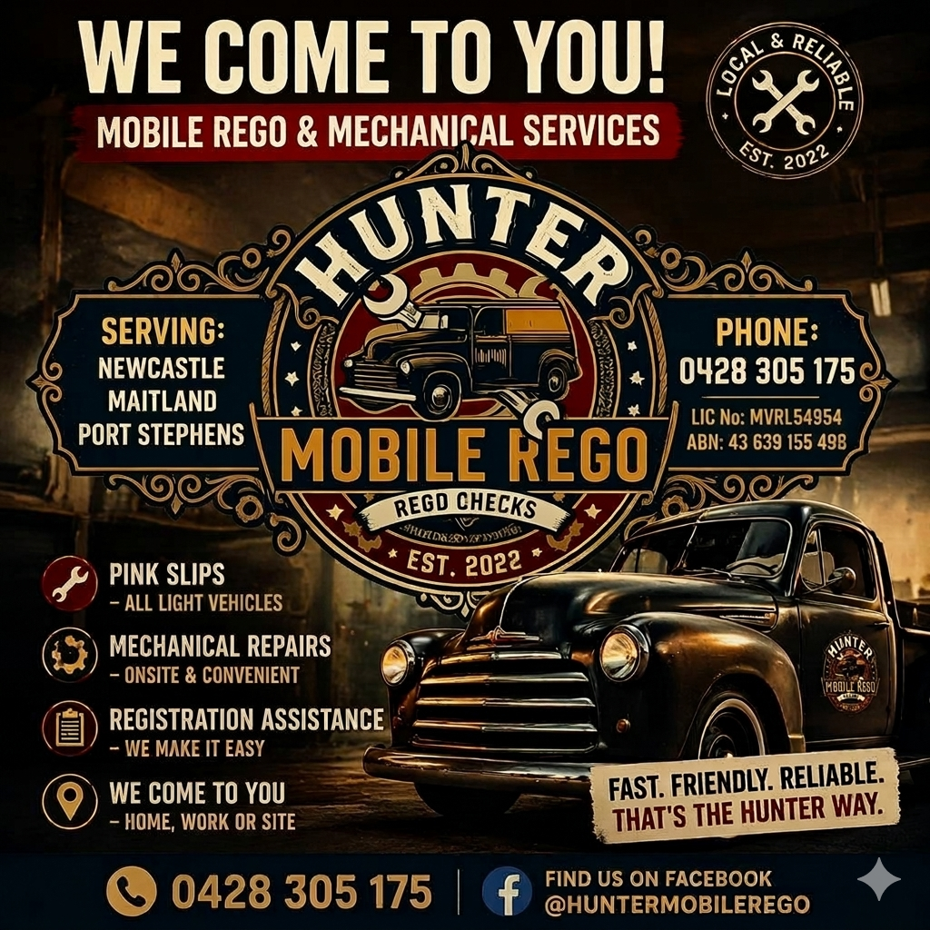 Hunter Mobile Rego | Unit 31/31 Warabrook Blvd, Warabrook NSW 2304, Australia | Phone: 0428 305 175