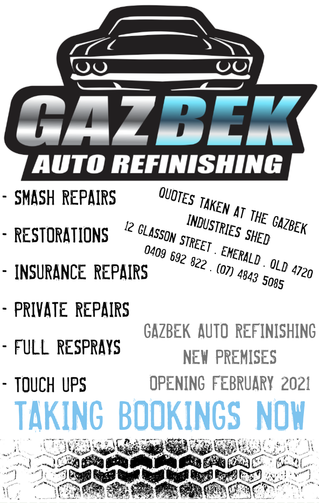 GAZBEK Auto Refinishing | car repair | 18 McKenzie St, Emerald QLD 4720, Australia | 0748435085 OR +61 7 4843 5085