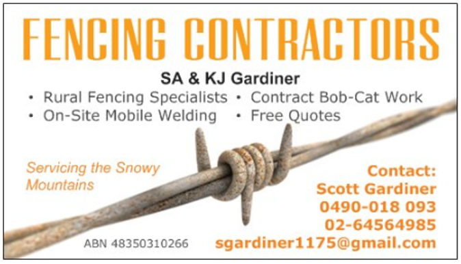 SA & KJ Gardiner | 2265 Kosciuszko Rd, Cootralantra NSW 2628, Australia | Phone: 0490 018 093