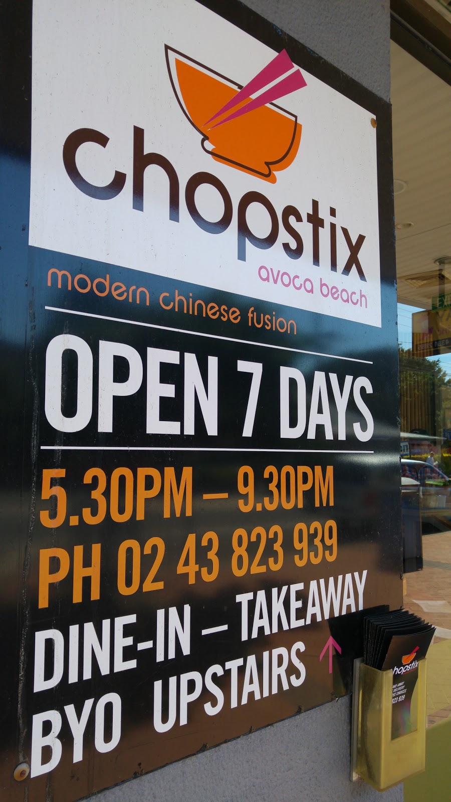 Chopstix | meal takeaway | 1, 172 Avoca Dr, Avoca Beach NSW 2251, Australia | 0243823939 OR +61 2 4382 3939