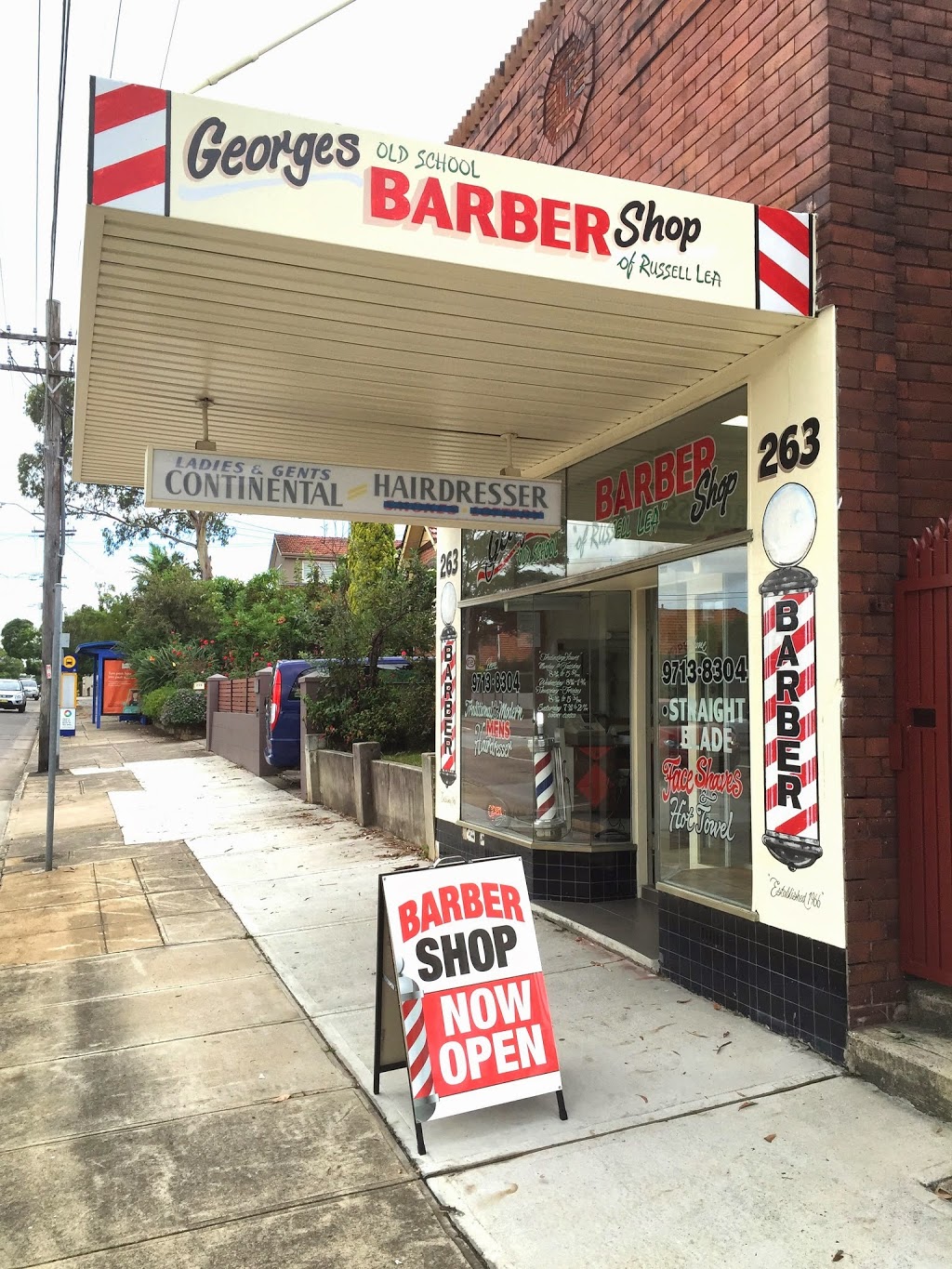 Georges Old School Barber Shop | hair care | 263 Lyons Rd, Russell Lea NSW 2046, Australia | 0297138304 OR +61 2 9713 8304