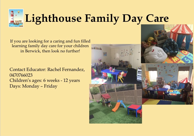 Lighthouse Family Day Care | 4 Mathoura Ct, Berwick VIC 3806, Australia | Phone: 0470 766 023