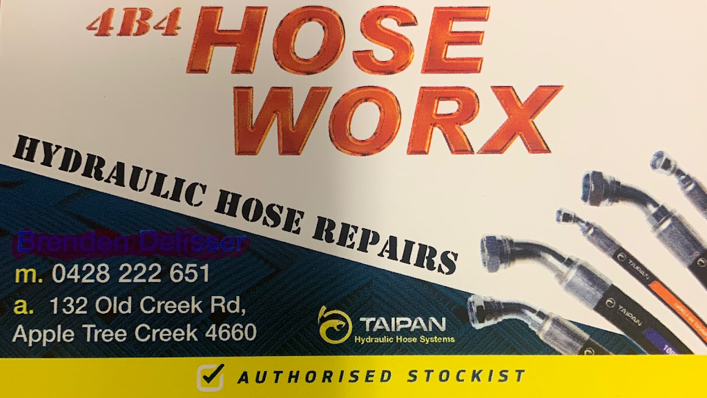 4B4 Hydraulic Hoseworx | 132 Old Creek Rd, Childers QLD 4660, Australia | Phone: (07) 4126 1675