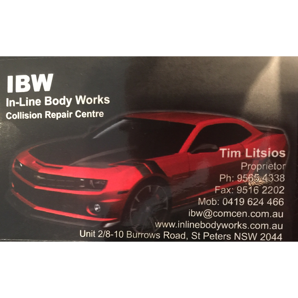 In-Line Body Works PTY LTD | car repair | 2&3/8-10 Burrows Rd, St Peters NSW 2044, Australia | 0295654338 OR +61 2 9565 4338