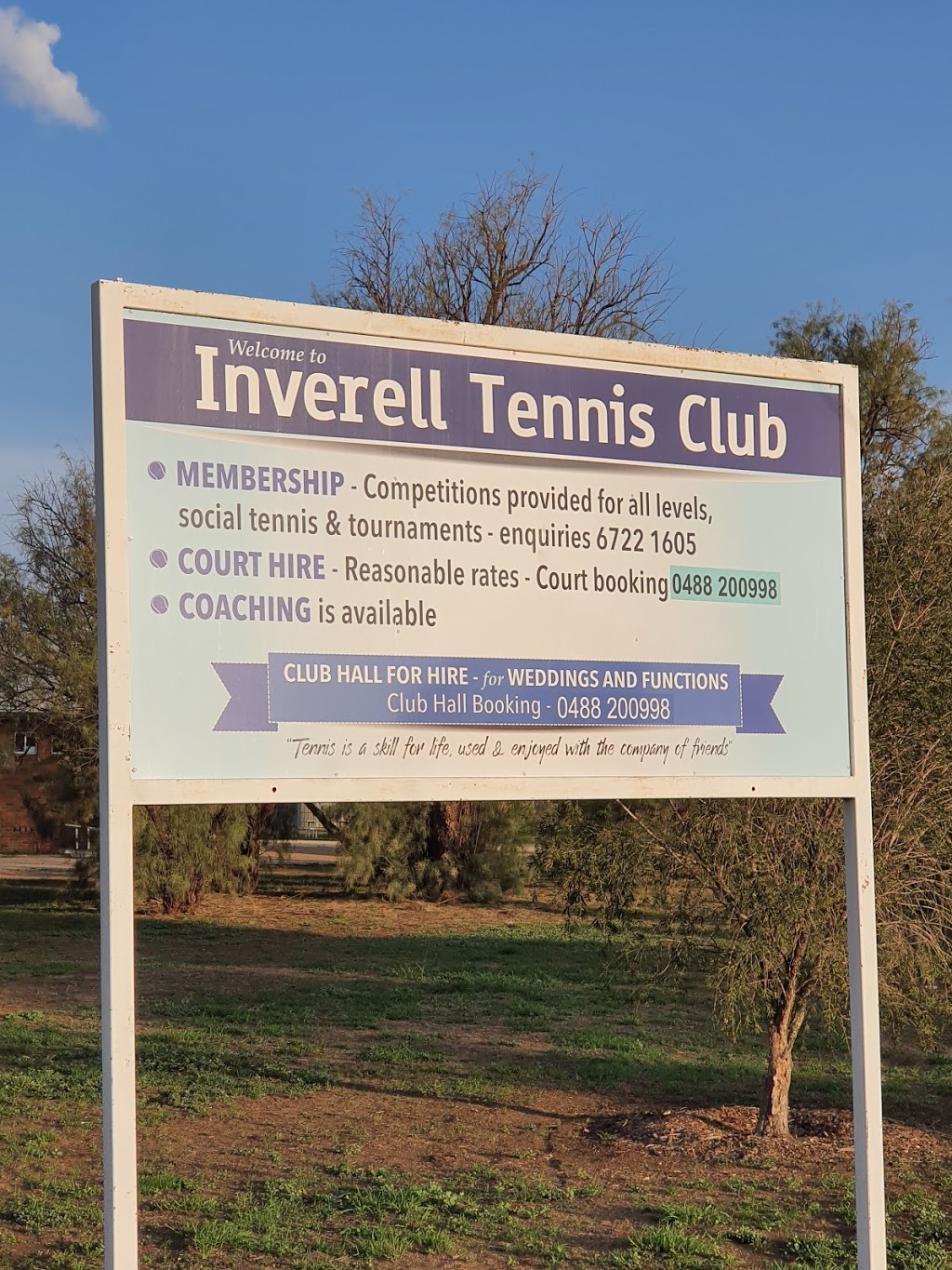 Inverell Tennis Club |  | 115 Evans St, Inverell NSW 2360, Australia | 0267224117 OR +61 2 6722 4117