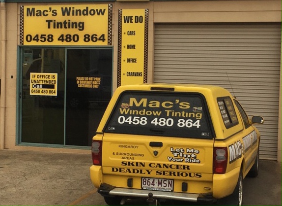 Macs Window Tinting | car repair | 9/119 Youngman St, Kingaroy QLD 4610, Australia | 0458480864 OR +61 458 480 864