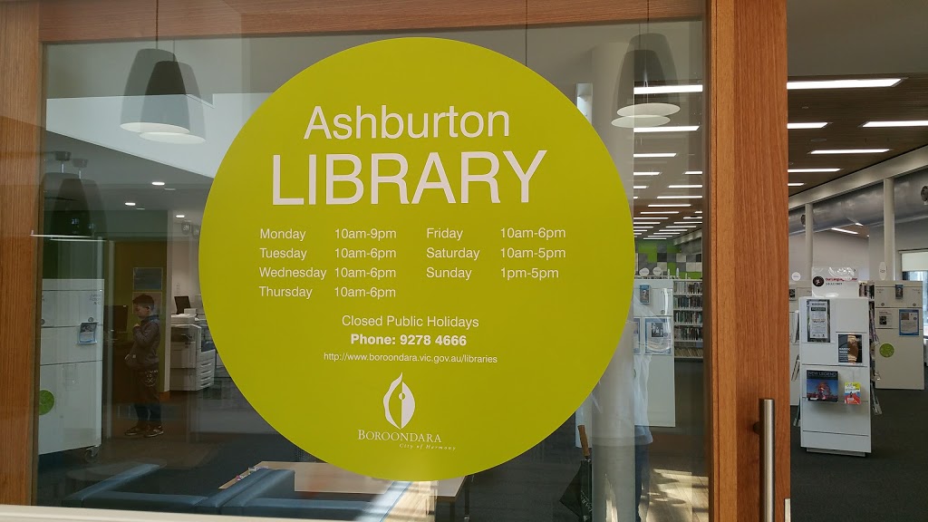Ashburton Library | library | 154 High St, Ashburton VIC 3147, Australia | 0392784666 OR +61 3 9278 4666