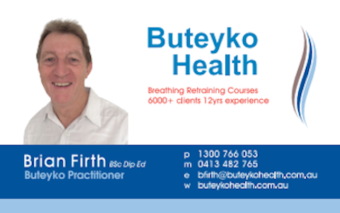 Buteyko Health (Brian Firth) - Sleep Apnoea, Asthma, Nasal Breat | 273 Riding Rd, Balmoral QLD 4171, Australia | Phone: 0413 482 765