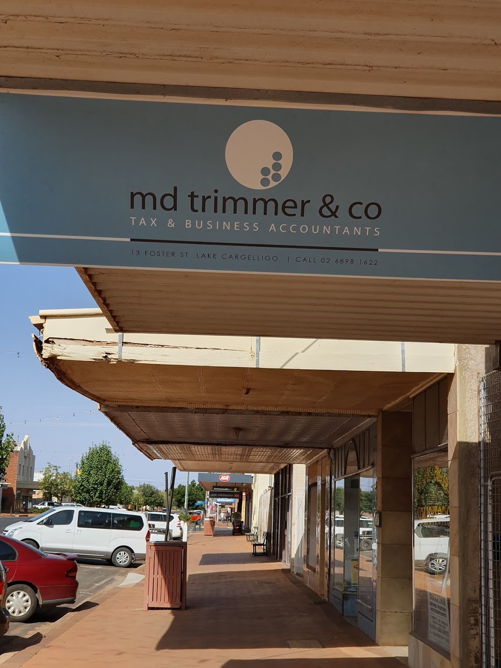M D Trimmer & Co | accounting | 13 Foster St, Lake Cargelligo NSW 2672, Australia | 0268981622 OR +61 2 6898 1622