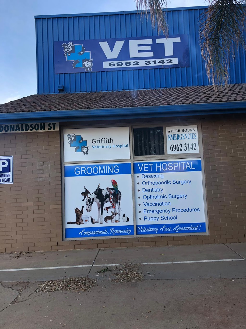 Griffith Veterinary Hospital | veterinary care | 16 Donaldson St, Griffith NSW 2680, Australia | 0269623142 OR +61 2 6962 3142
