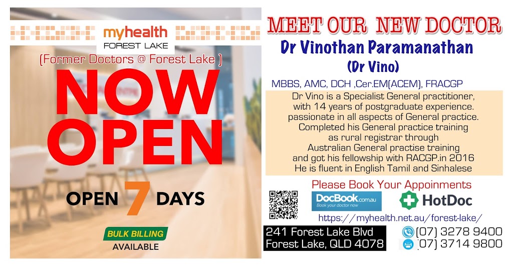 Dr Vino Paramanathan | doctor | Forest Lake Blvd, Forest Lake QLD 4078, Australia | 0732789400 OR +61 7 3278 9400