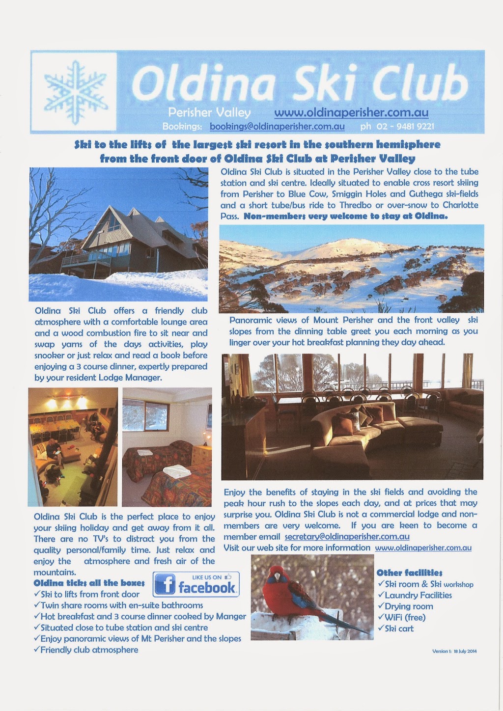 Oldina Ski Club Lodge Perisher | lodging | Oldina Ski Lodge, 5 Billy Button Pl, Perisher Valley NSW 2624, Australia | 0455755954 OR +61 455 755 954