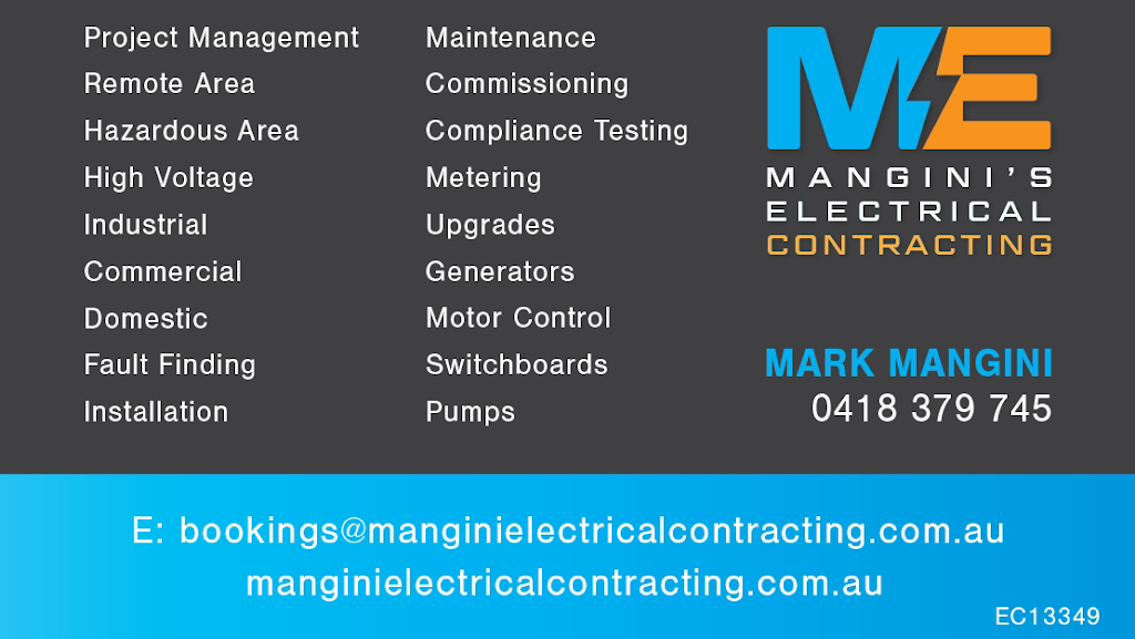 Manginis Electrical Contracting | electrician | 17 Hazel Ave, Quinns Rocks WA 6030, Australia | 0418379745 OR +61 418 379 745