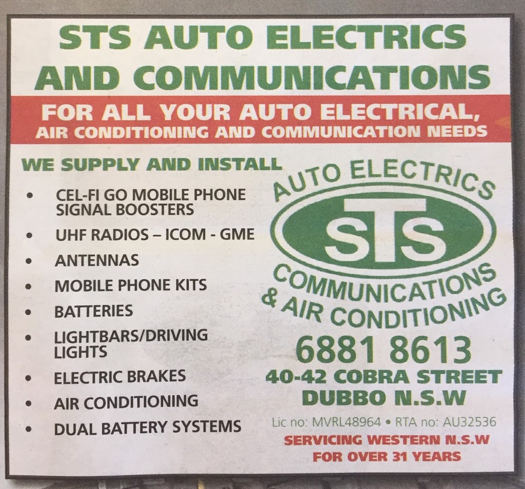 STS Auto Electrics | car repair | 40-42 Cobra St, Dubbo NSW 2830, Australia | 0268818613 OR +61 2 6881 8613
