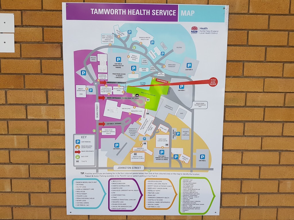 Tamworth Hospital | hospital | Dean St, North Tamworth NSW 2340, Australia | 0267677700 OR +61 2 6767 7700