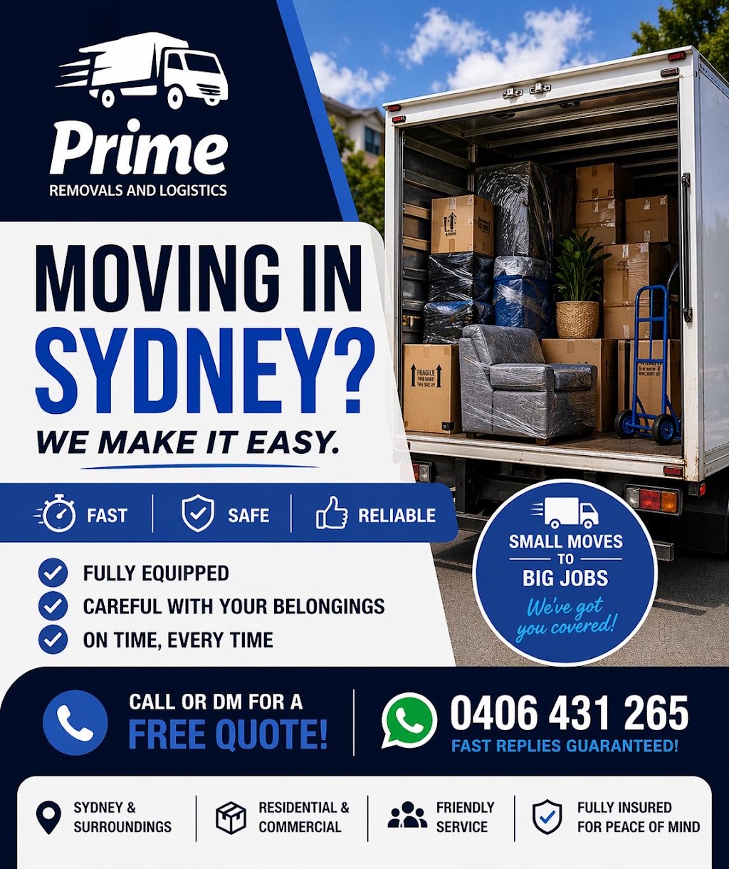 Prime Removals | Dover Rd, Dover Heights NSW 2030, Australia | Phone: 0450 269 143