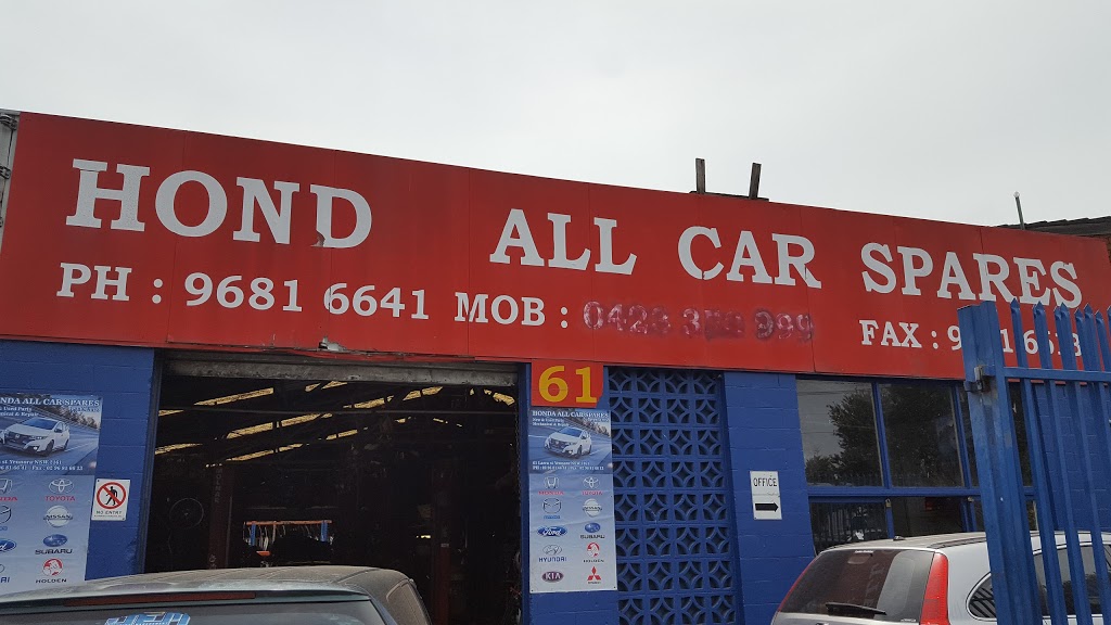 Honda All Car Spares Yennora (61 Larra St) Opening Hours