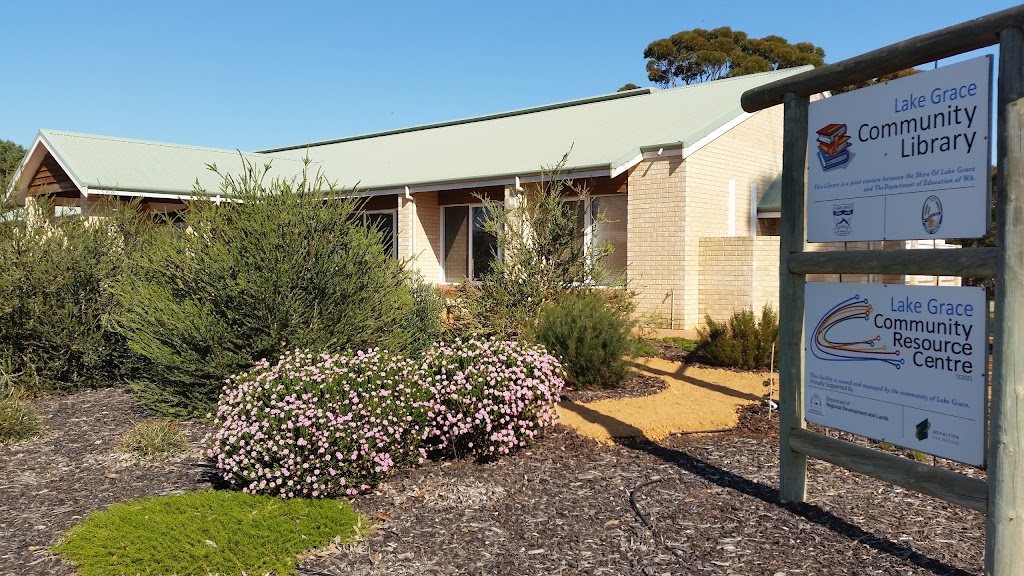Lake Grace Community Resource Centre |  | Bishop St & School Pl, Lake Grace WA 6353, Australia | 0898651470 OR +61 8 9865 1470