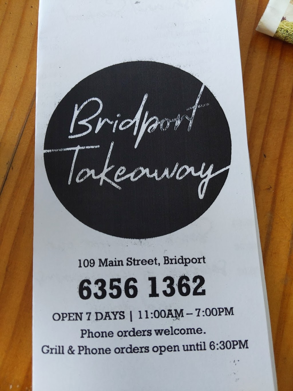 Bridport Takeaway Fish and Chips | meal takeaway | 109 Main St, Bridport TAS 7262, Australia | 0363561362 OR +61 3 6356 1362