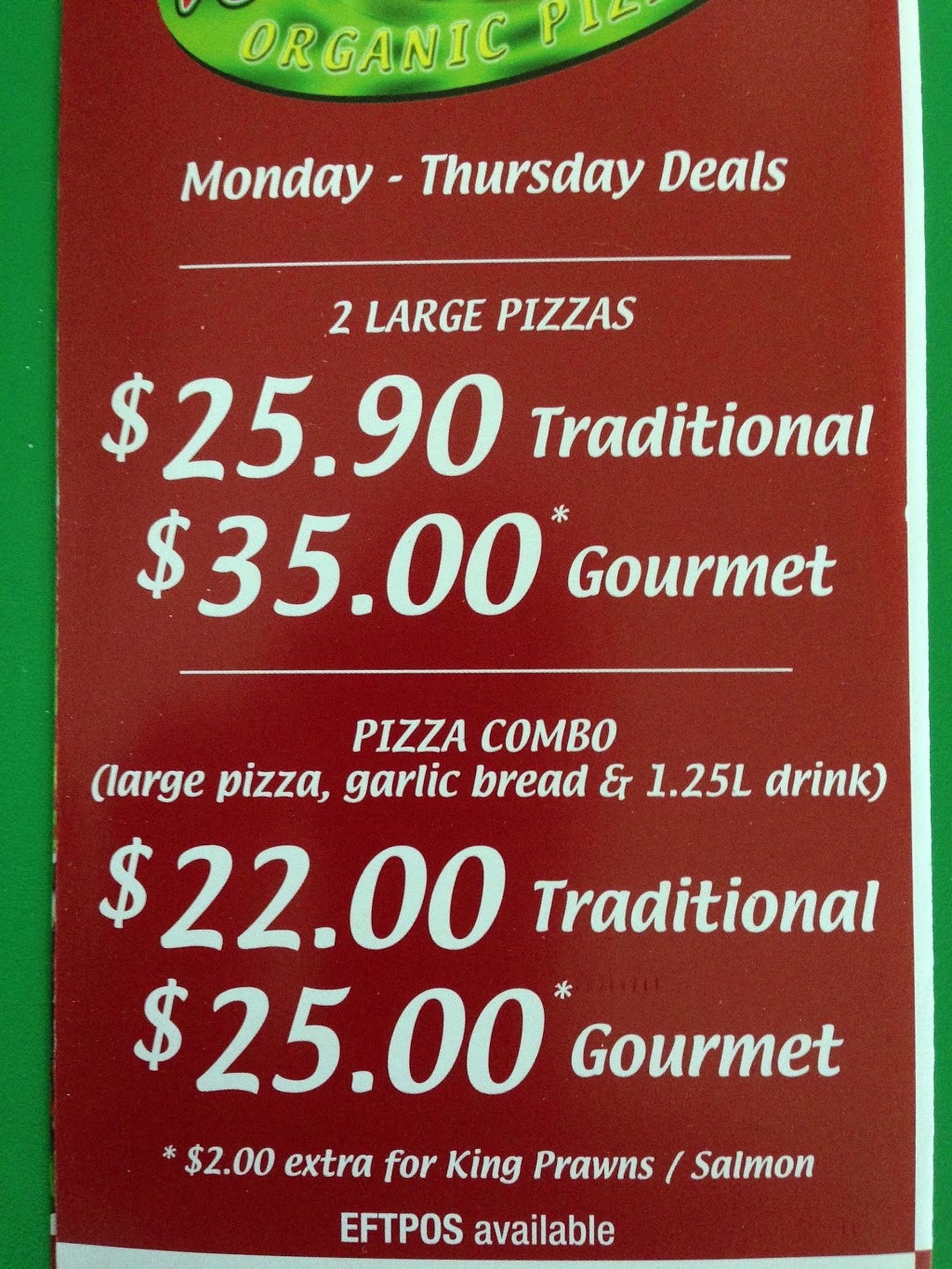Buona Vita New Age Organic Pizza | meal takeaway | 178C St Brigids Terrace, Scarborough WA 6019, Australia | 0892454620 OR +61 8 9245 4620