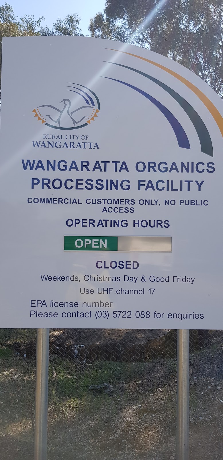 Wangaratta Organics Processing Facility | North Wangaratta VIC 3678, Australia | Phone: (03) 5722 0888