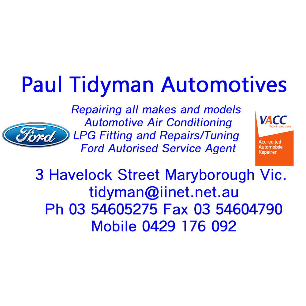 Paul Tidyman Automotive | car repair | 3 Havelock St, Maryborough VIC 3465, Australia | 0354605275 OR +61 3 5460 5275
