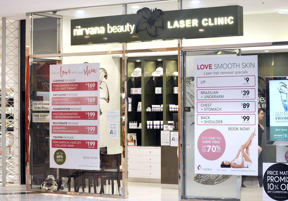 Nirvana Beauty Laser Clinics | hair care | Shop 2002/600 Kingsway, Miranda NSW 2228, Australia | 1300761925 OR +61 1300 761 925