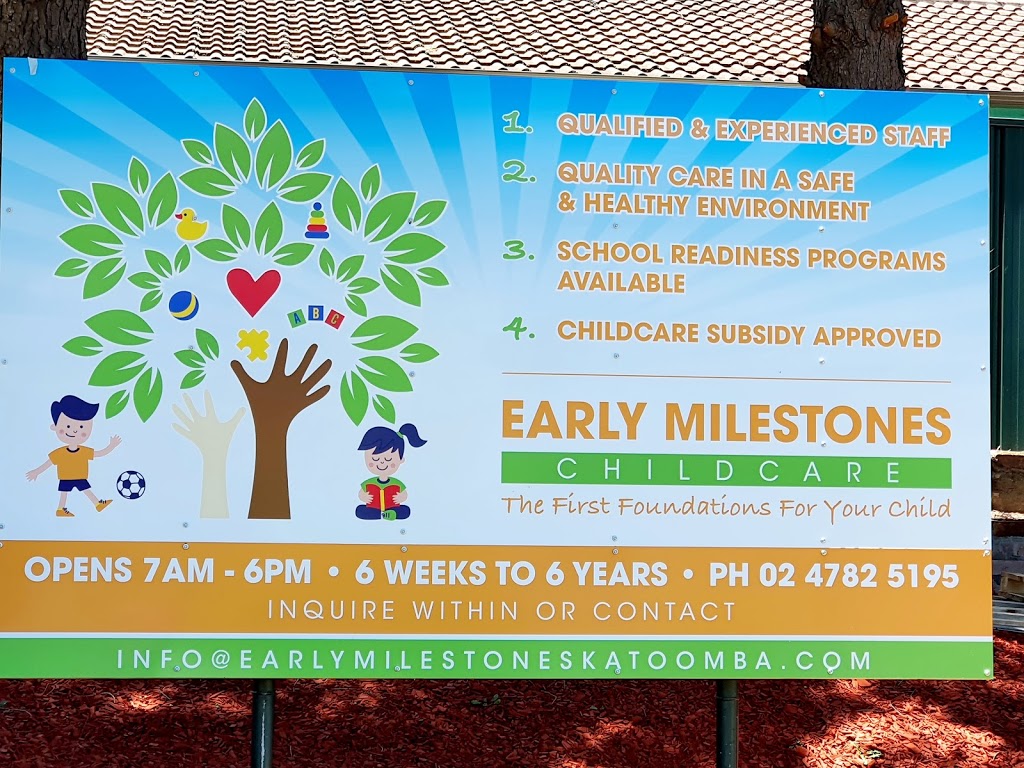 Early Milestones Childcare Katoomba |  | 43 Wilson St, Katoomba NSW 2780, Australia | 0247825195 OR +61 2 4782 5195