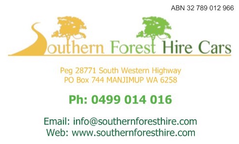 Southern Forest Hire Cars | car rental | 28771 S Western Hwy, Middlesex WA 6258, Australia | 0499014016 OR +61 499 014 016