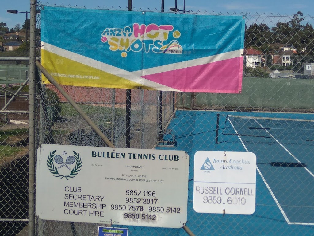 Bulleen Tennis Club | 284 Thompsons Rd, Templestowe Lower VIC 3107, Australia | Phone: 0419 972 647