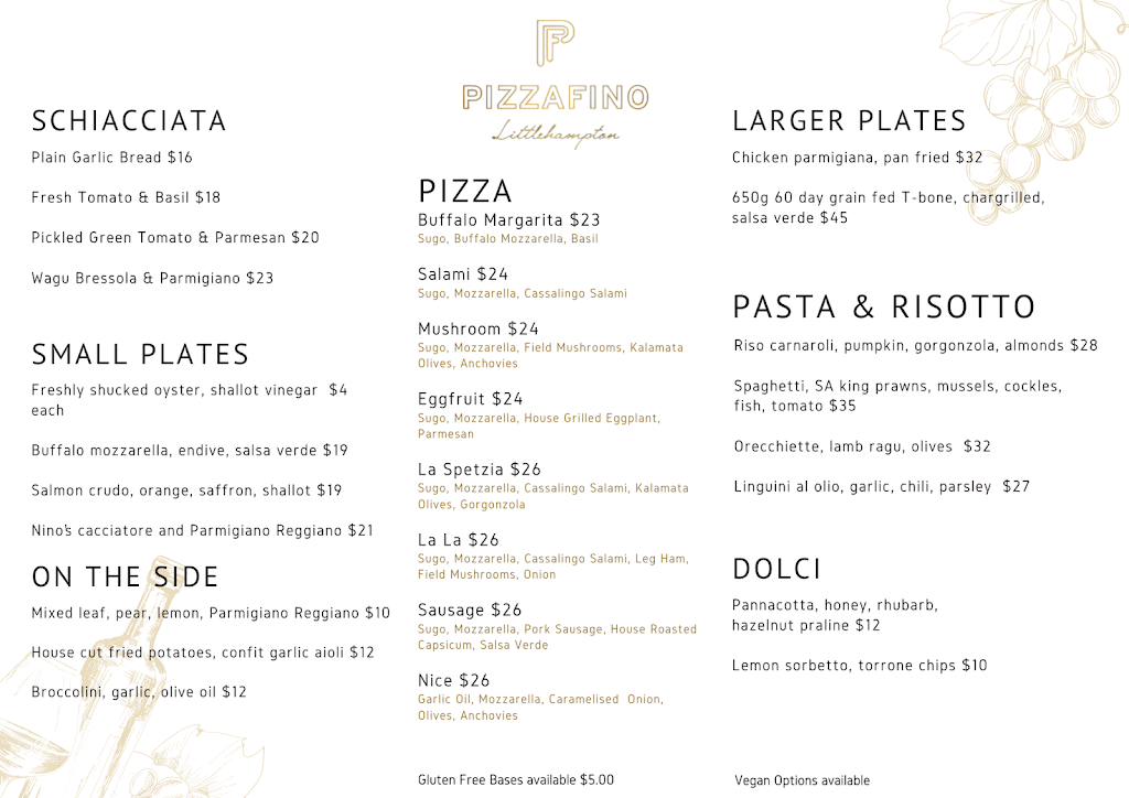 Pizzafino | restaurant | 70 North Terrace, Littlehampton SA 5250, Australia | 0881660403 OR +61 8 8166 0403