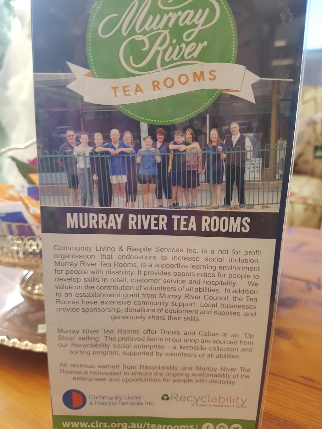 Murray River Tea Rooms | cafe | 10 Meninya St, Moama NSW 2731, Australia | 0354807637 OR +61 3 5480 7637