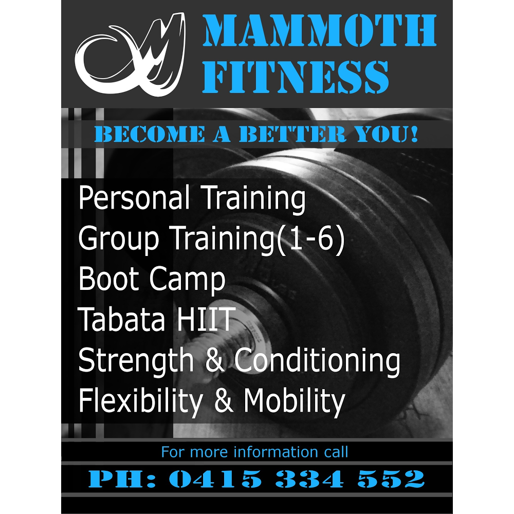 Mammoth Personal Fitness | health | 1A Sydney St, Ascot Vale VIC 3032, Australia | 0415334552 OR +61 415 334 552